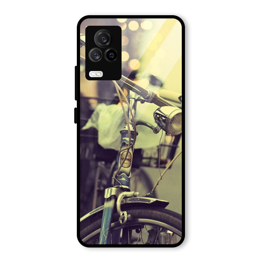 Vintage Bicycle Glass Back Case for Vivo iQOO 7 Legend 5G
