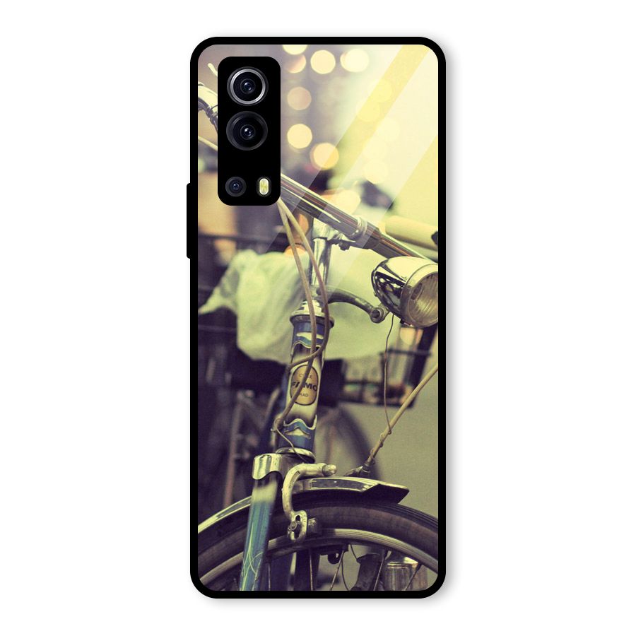 Vintage Bicycle Glass Back Case for Vivo iQOO Z3