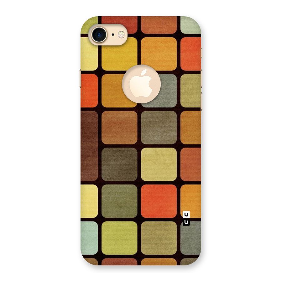 Vintage Boxes Back Case for iPhone 7 Logo Cut
