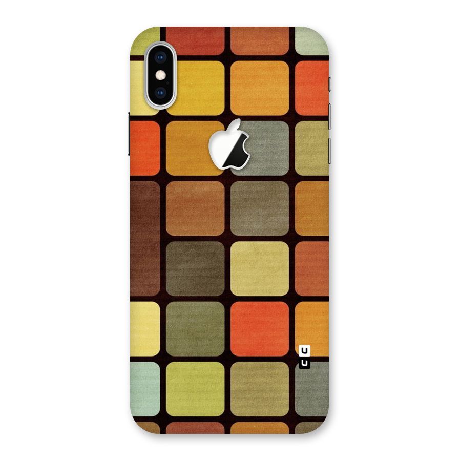 Vintage Boxes Back Case for iPhone XS Max Apple Cut