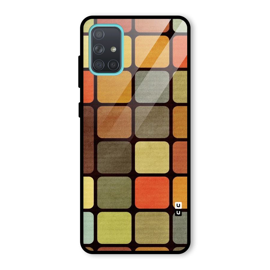 Vintage Boxes Glass Back Case for Galaxy A71