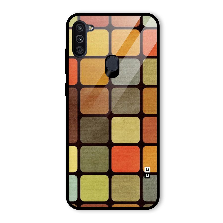 Vintage Boxes Glass Back Case for Galaxy M11