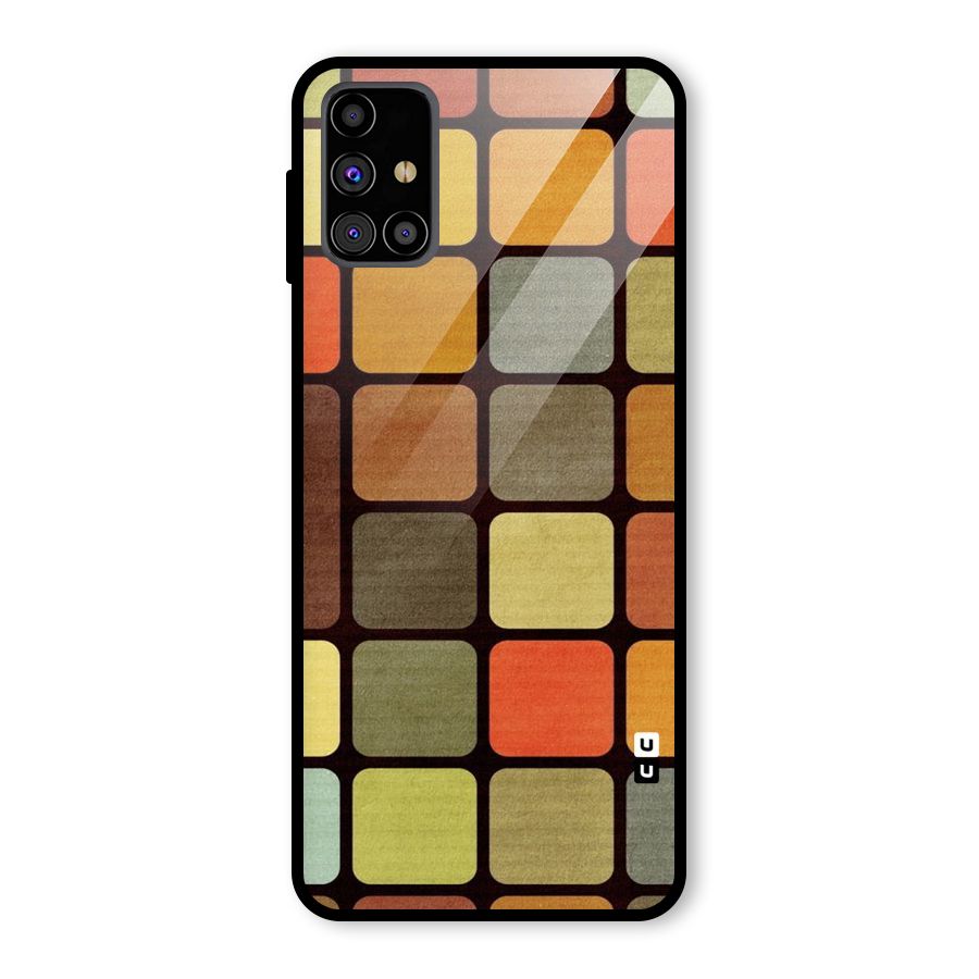 Vintage Boxes Glass Back Case for Galaxy M31s