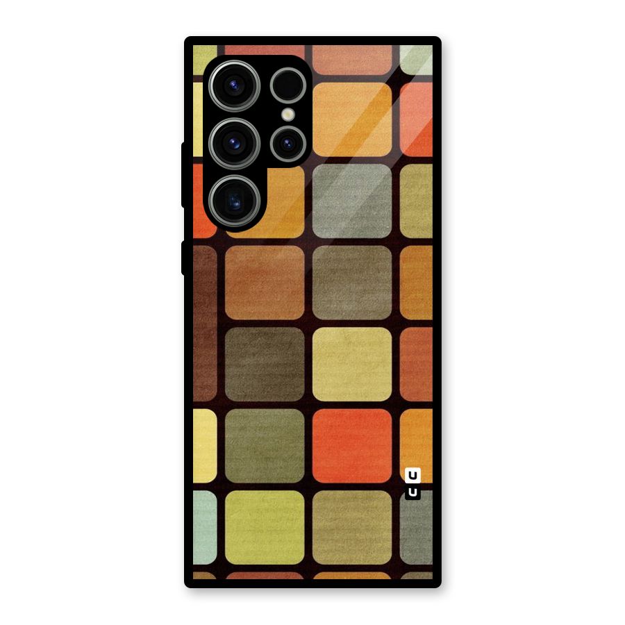 Vintage Boxes Glass Back Case for Galaxy S23 Ultra