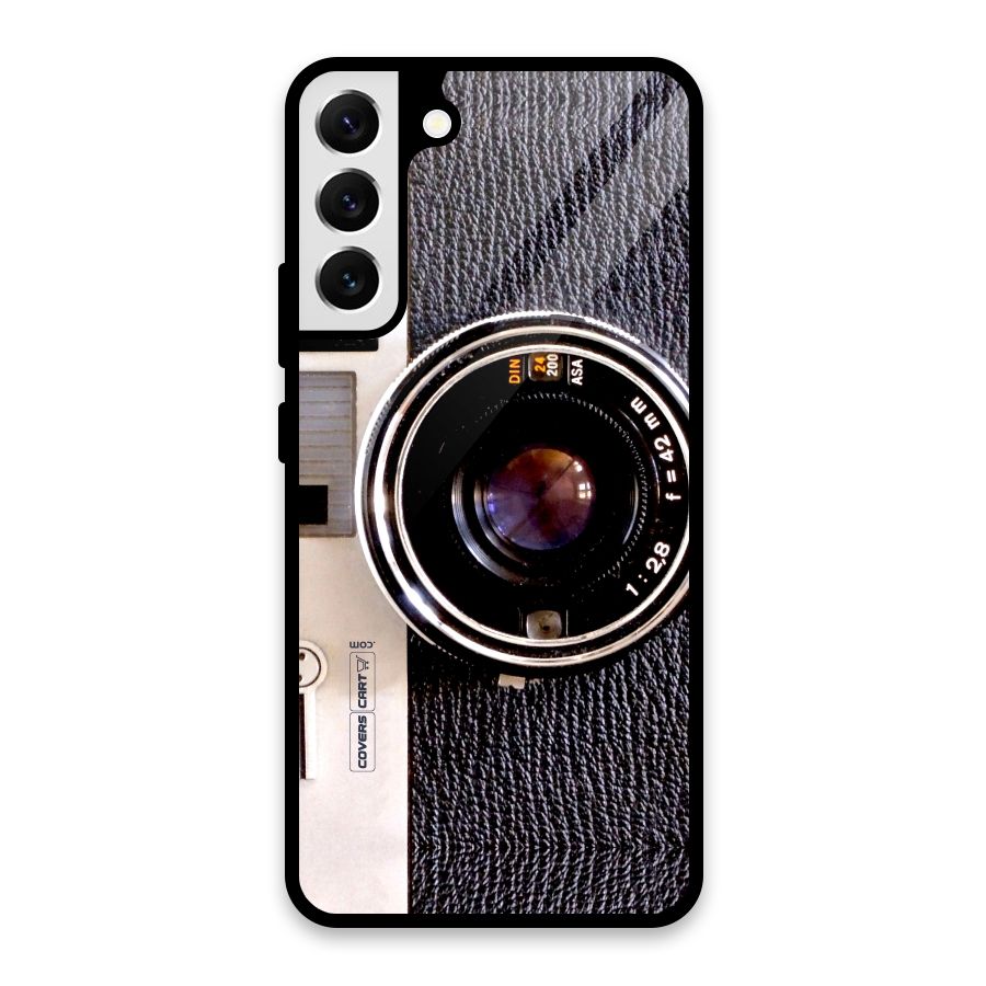 Vintage Camera Glass Back Case for Galaxy S22 Plus 5G