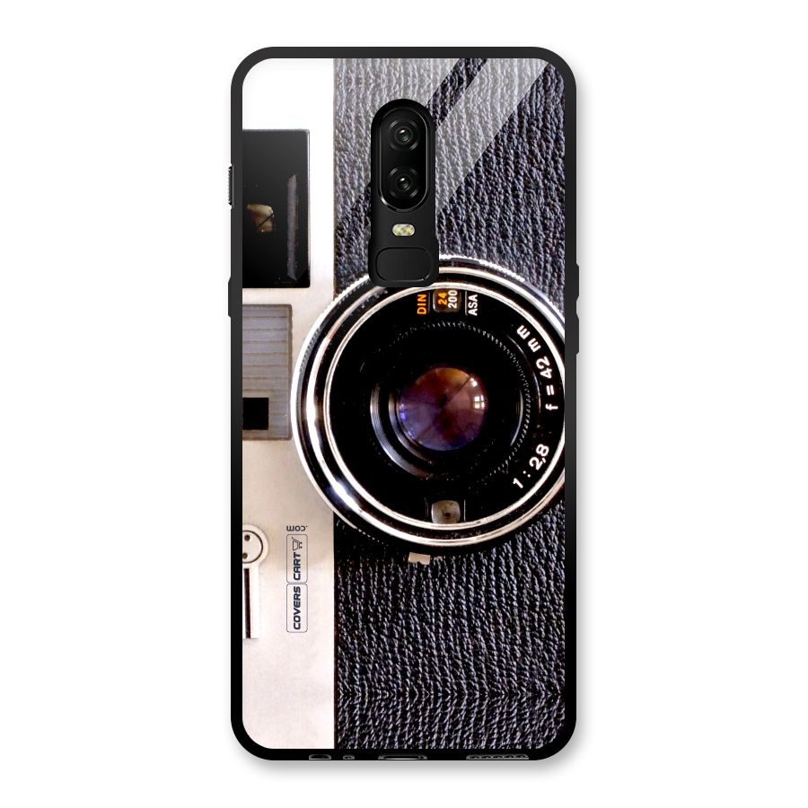 Vintage Camera Glass Back Case for OnePlus 6