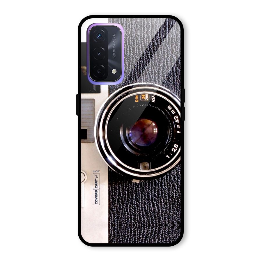 Vintage Camera Glass Back Case for Oppo A74 5G