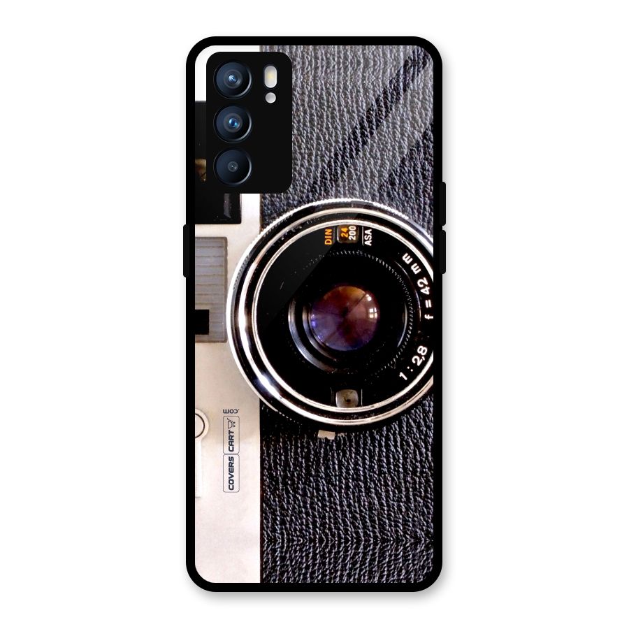 Vintage Camera Glass Back Case for Oppo Reno6 5G