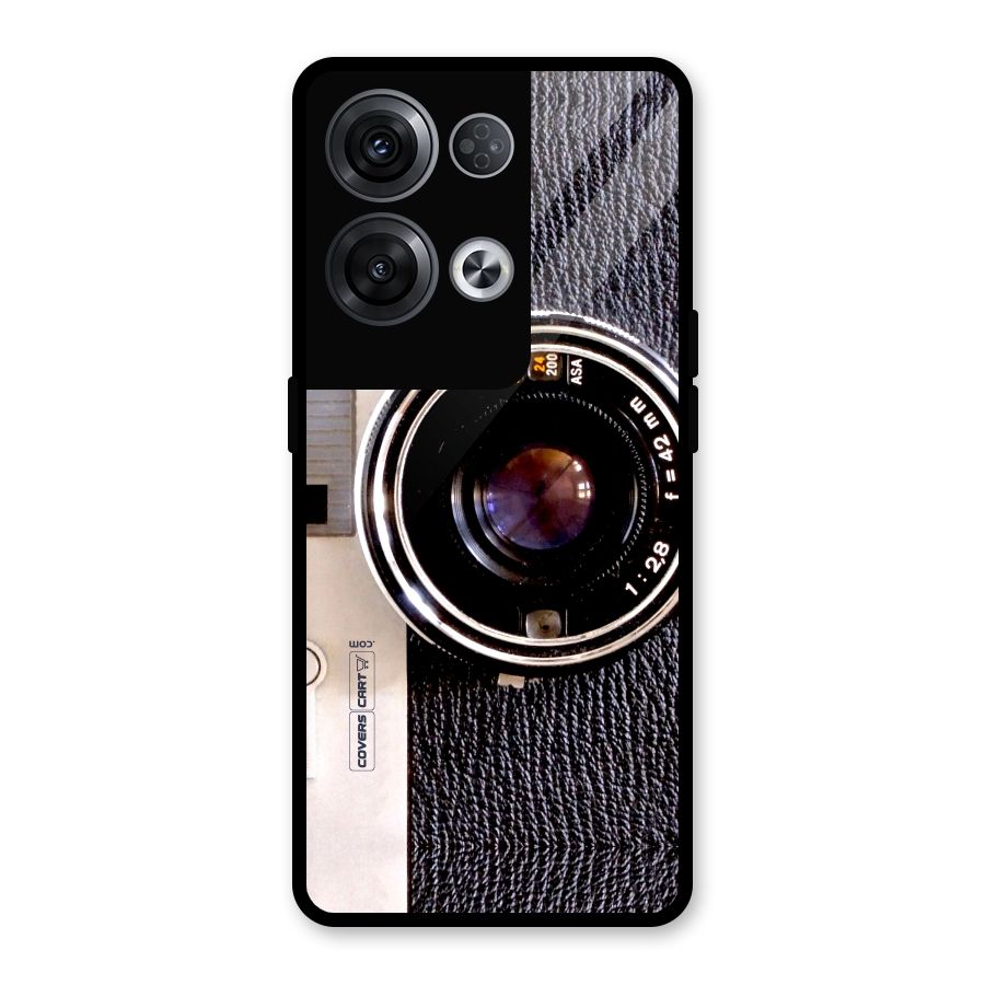 Vintage Camera Glass Back Case for Oppo Reno8 Pro 5G