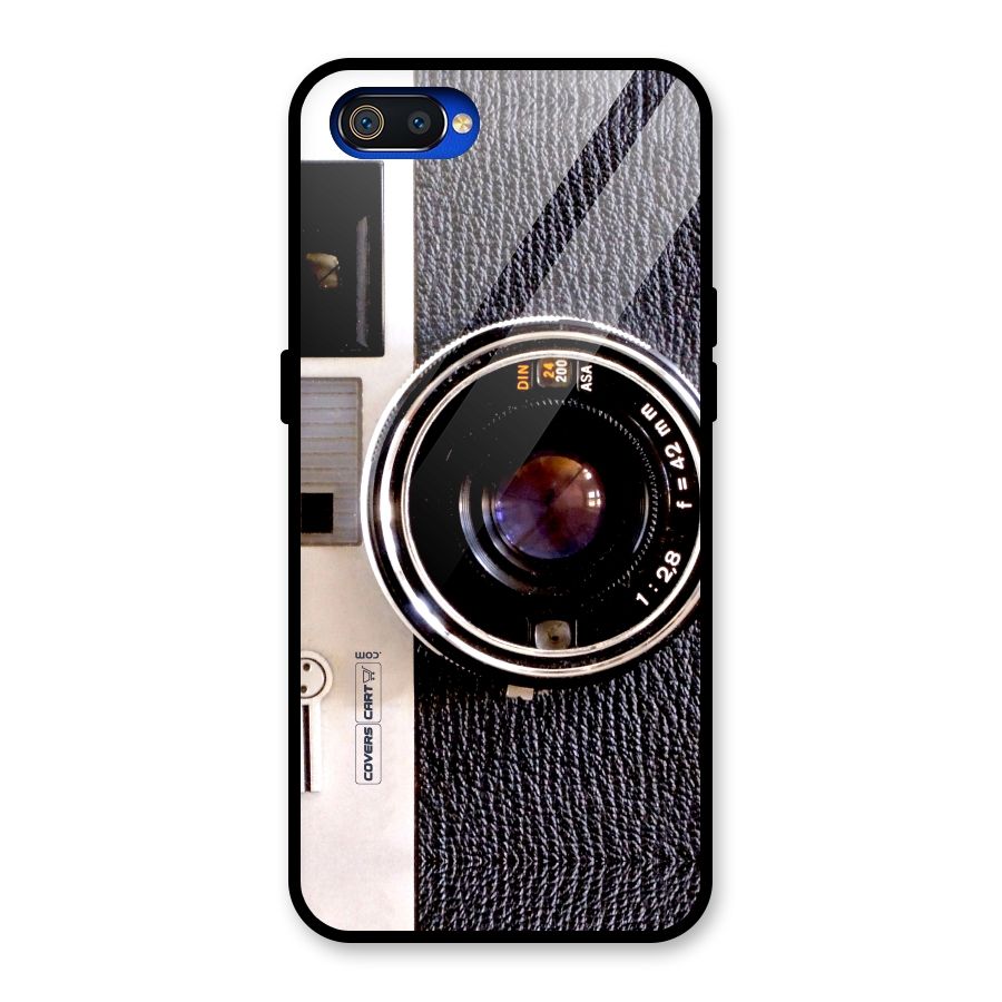 Vintage Camera Glass Back Case for Realme C2