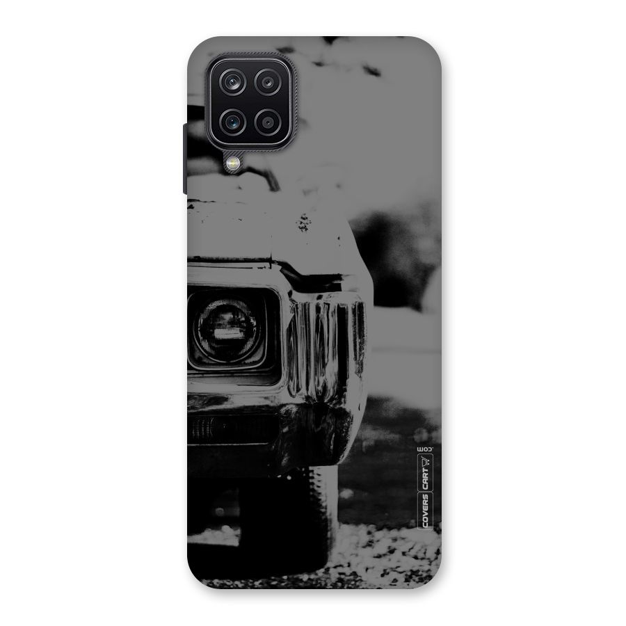 Vintage Car Black and White Back Case for Galaxy A12