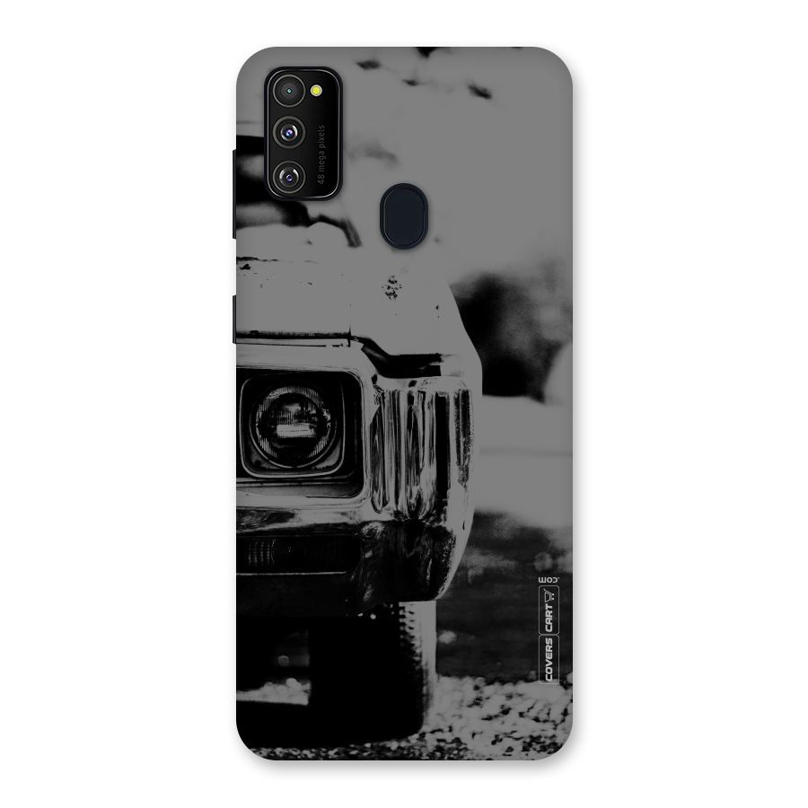 Vintage Car Black and White Back Case for Galaxy M21