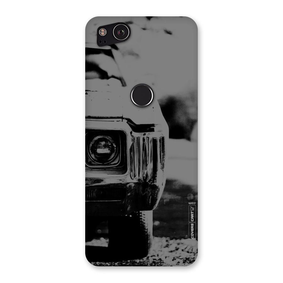 Vintage Car Black and White Back Case for Google Pixel 2