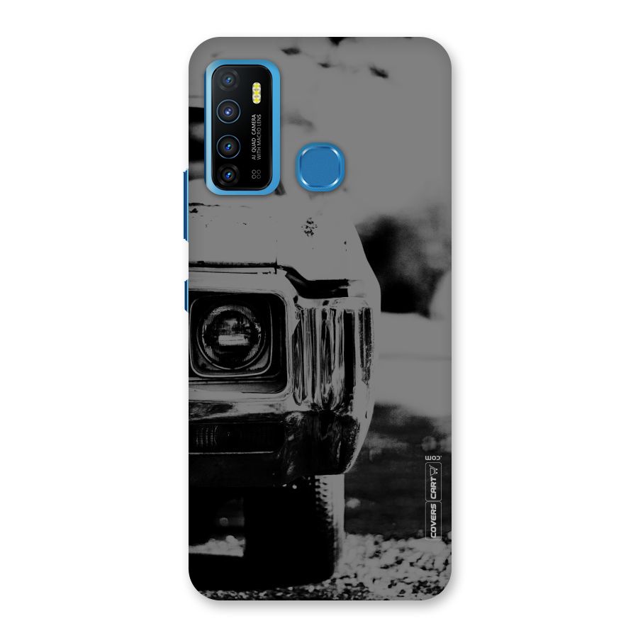 Vintage Car Black and White Back Case for Infinix Hot 9