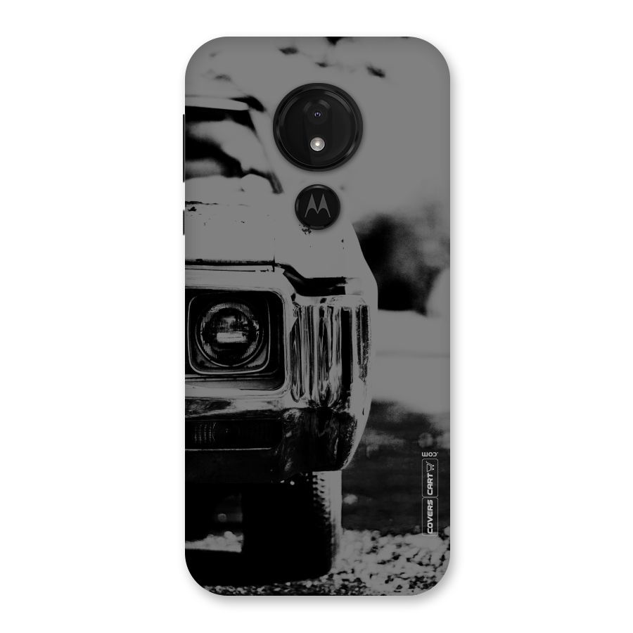 Vintage Car Black and White Back Case for Moto G7 Power