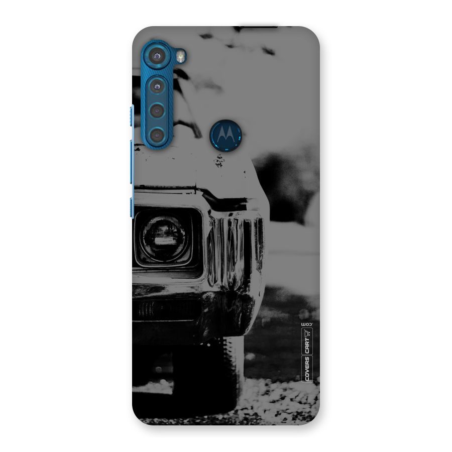 Vintage Car Black and White Back Case for Motorola One Fusion Plus