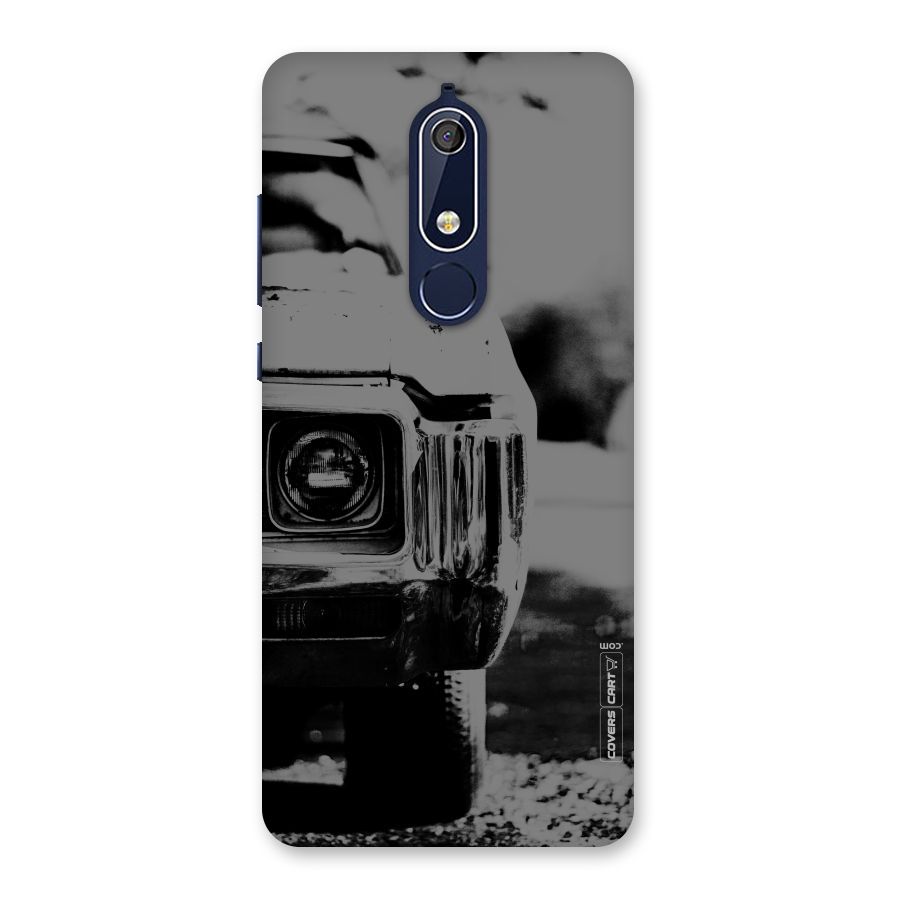 Vintage Car Black and White Back Case for Nokia 5.1