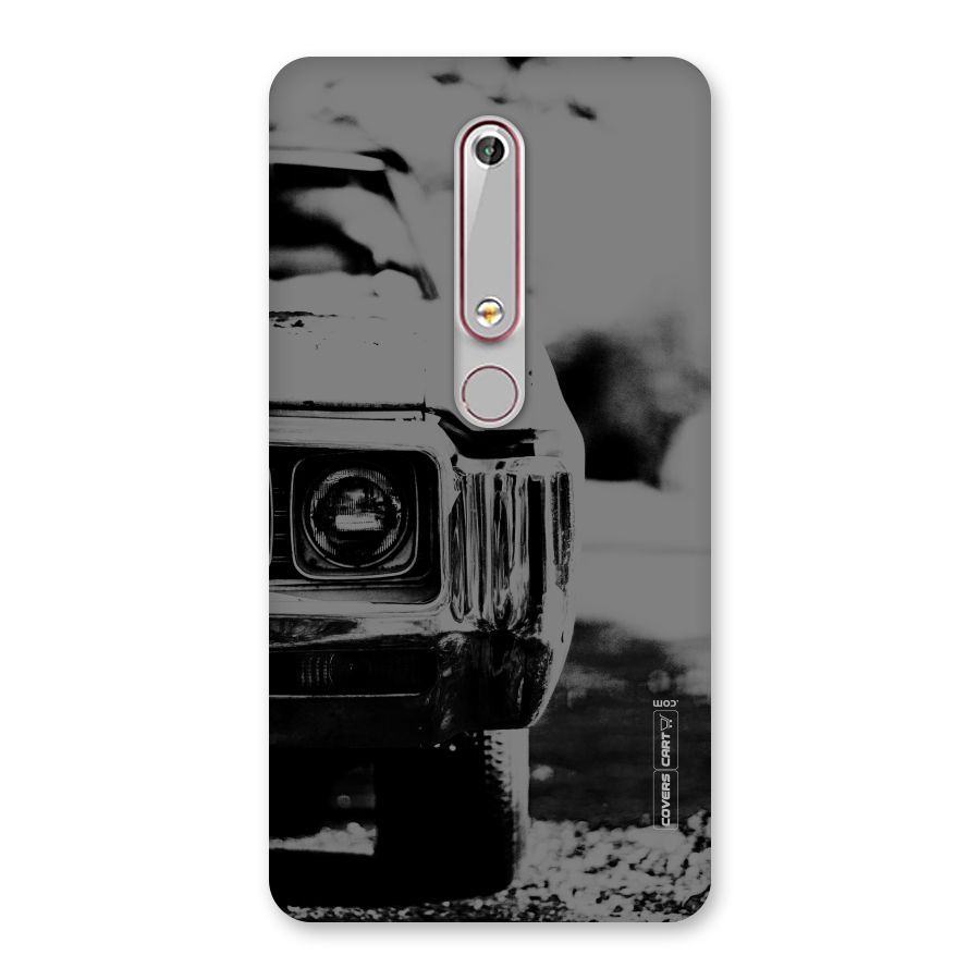 Vintage Car Black and White Back Case for Nokia 6.1