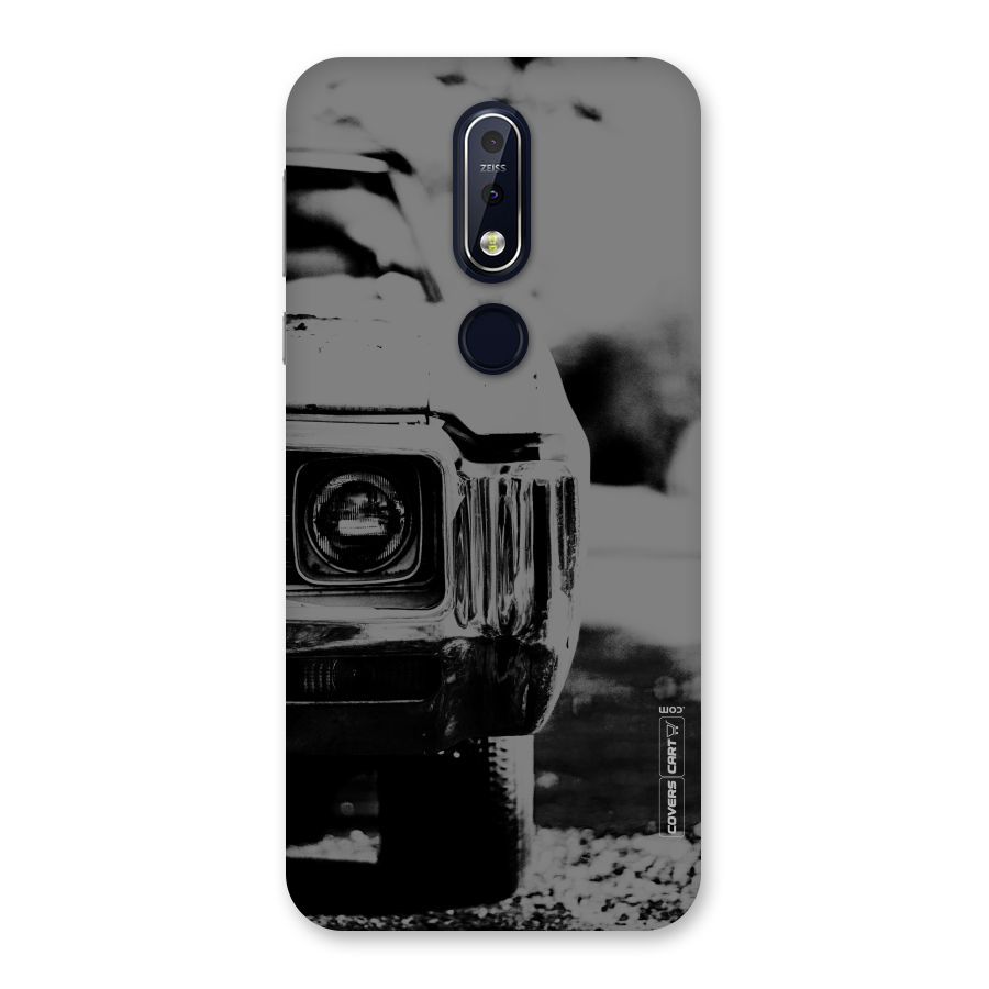 Vintage Car Black and White Back Case for Nokia 7.1