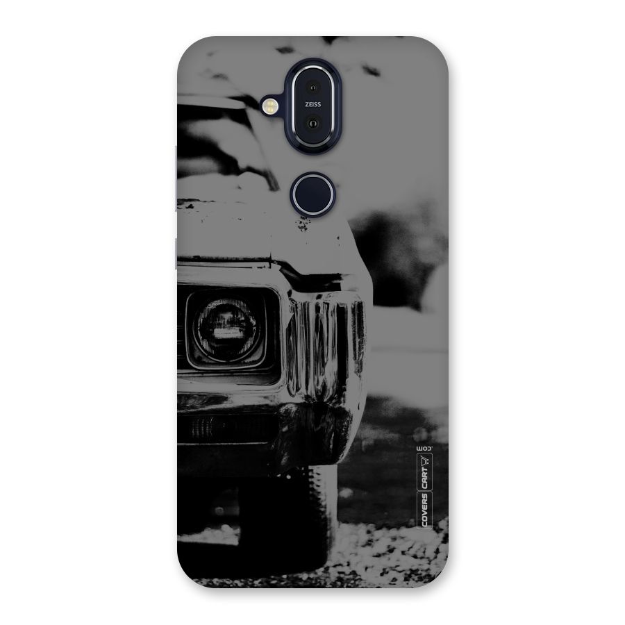 Vintage Car Black and White Back Case for Nokia 8.1