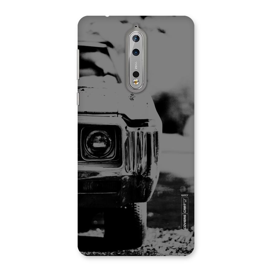 Vintage Car Black and White Back Case for Nokia 8