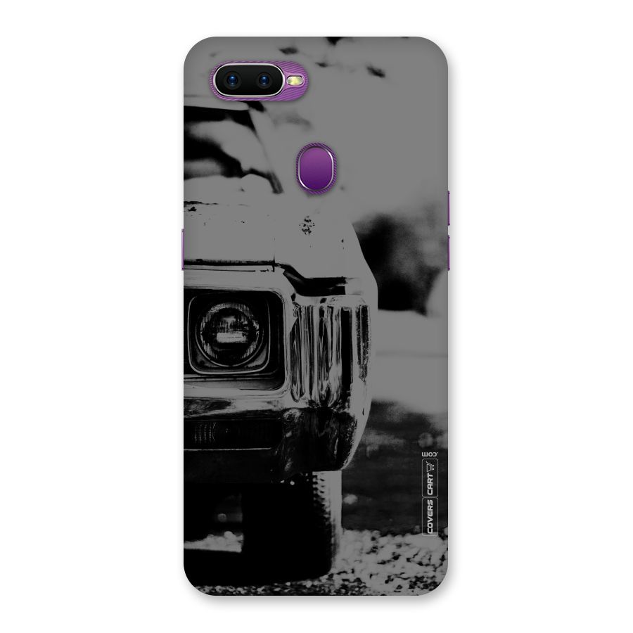 Vintage Car Black and White Back Case for Oppo F9