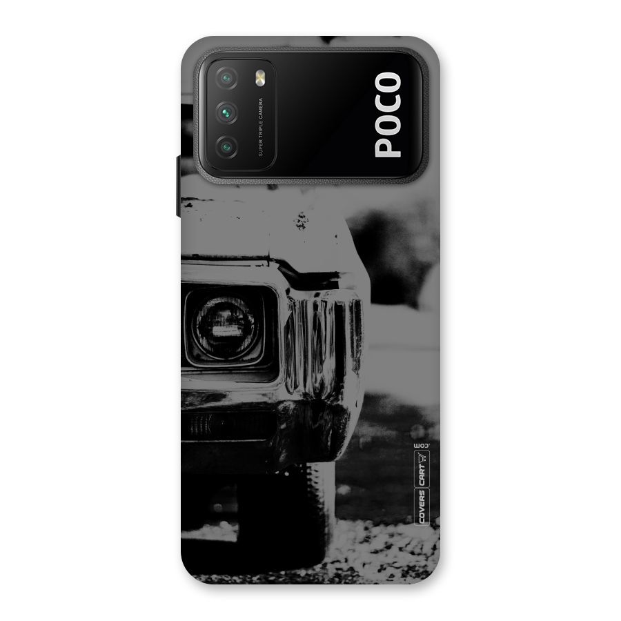 Vintage Car Black and White Back Case for Poco M3