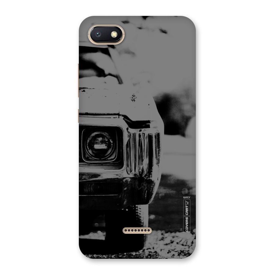 Vintage Car Black and White Back Case for Redmi 6A