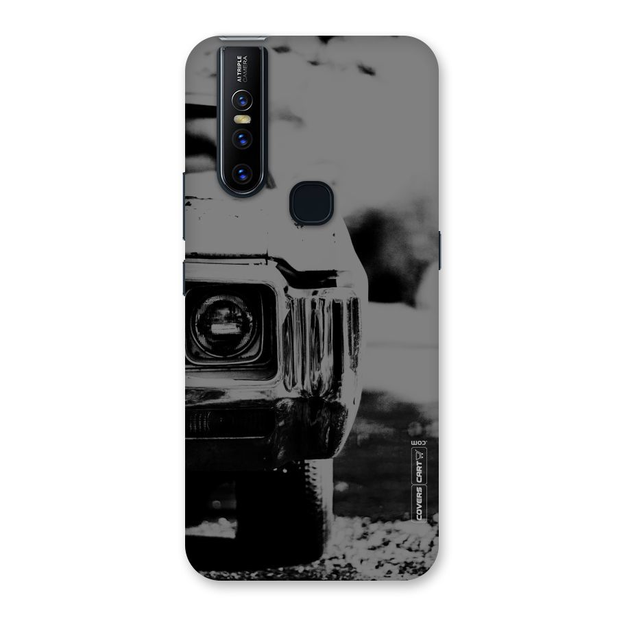 Vintage Car Black and White Back Case for Vivo V15