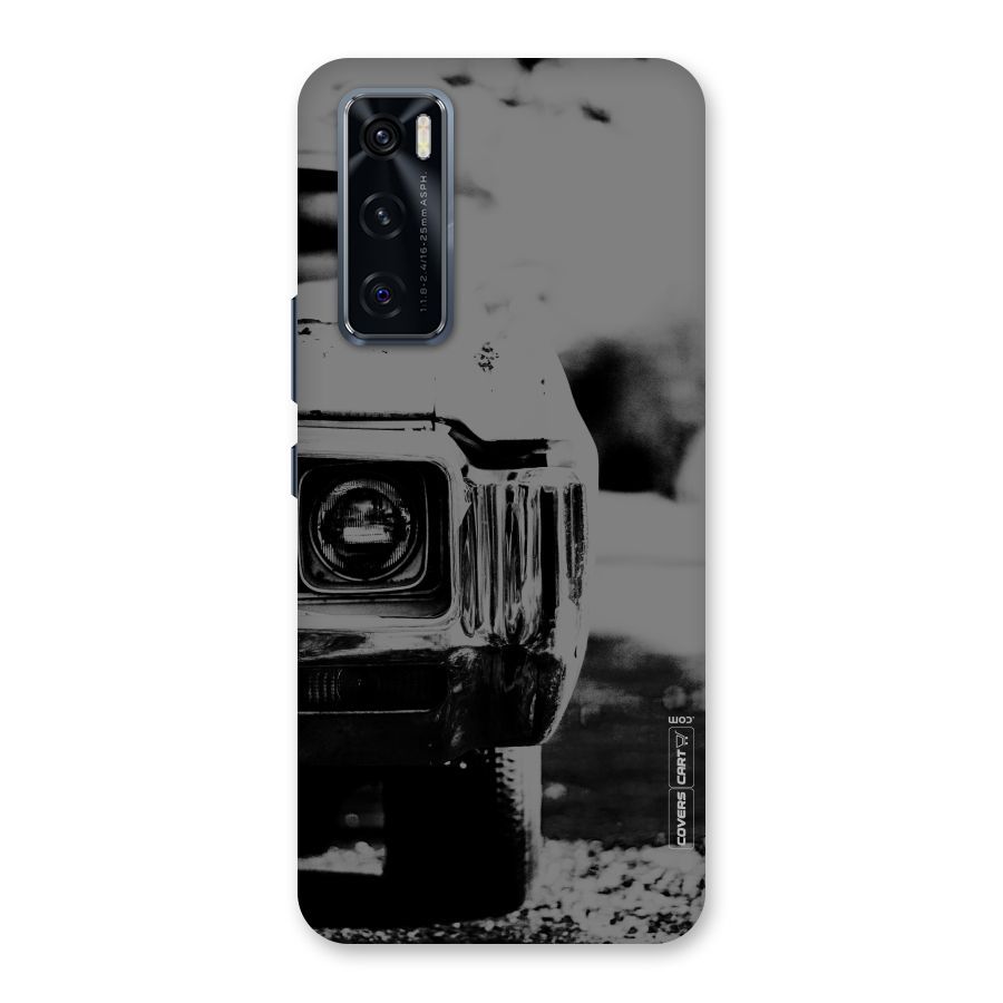 Vintage Car Black and White Back Case for Vivo V20 SE