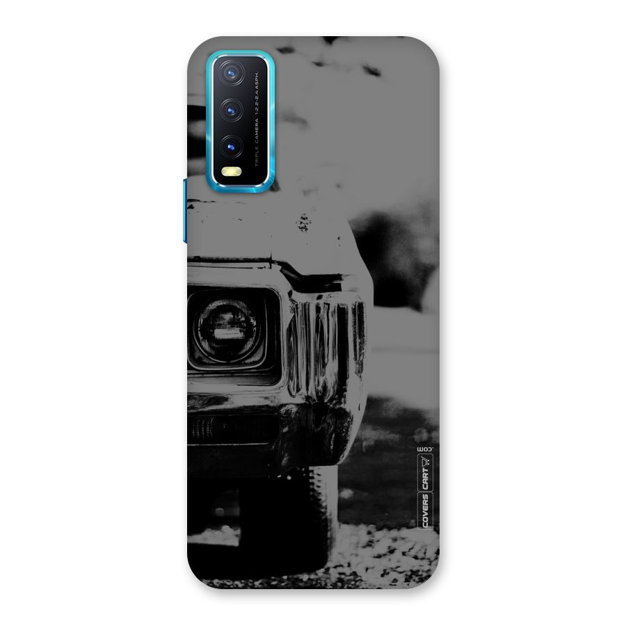 Vintage Car Black and White Back Case for Vivo Y20A