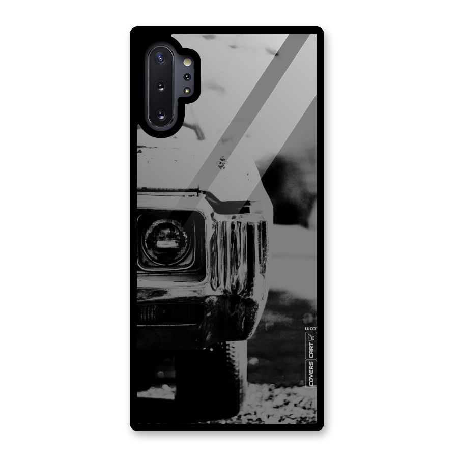Vintage Car Black and White Glass Back Case for Galaxy Note 10 Plus