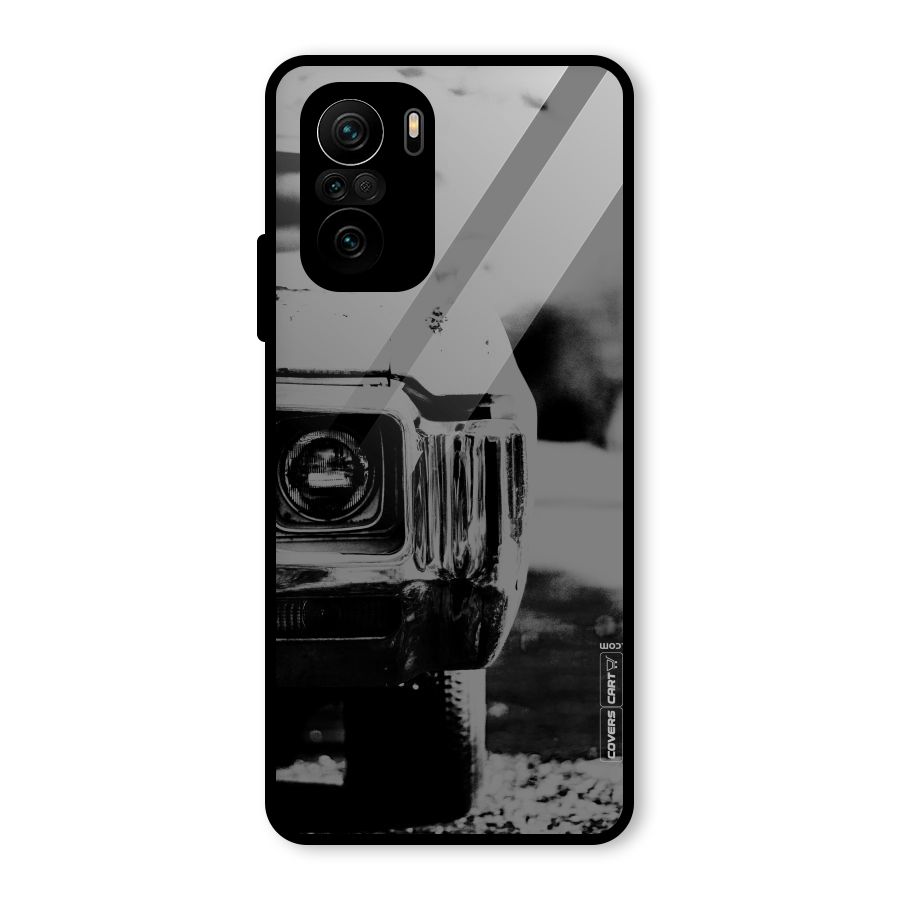 Vintage Car Black and White Glass Back Case for Mi 11x
