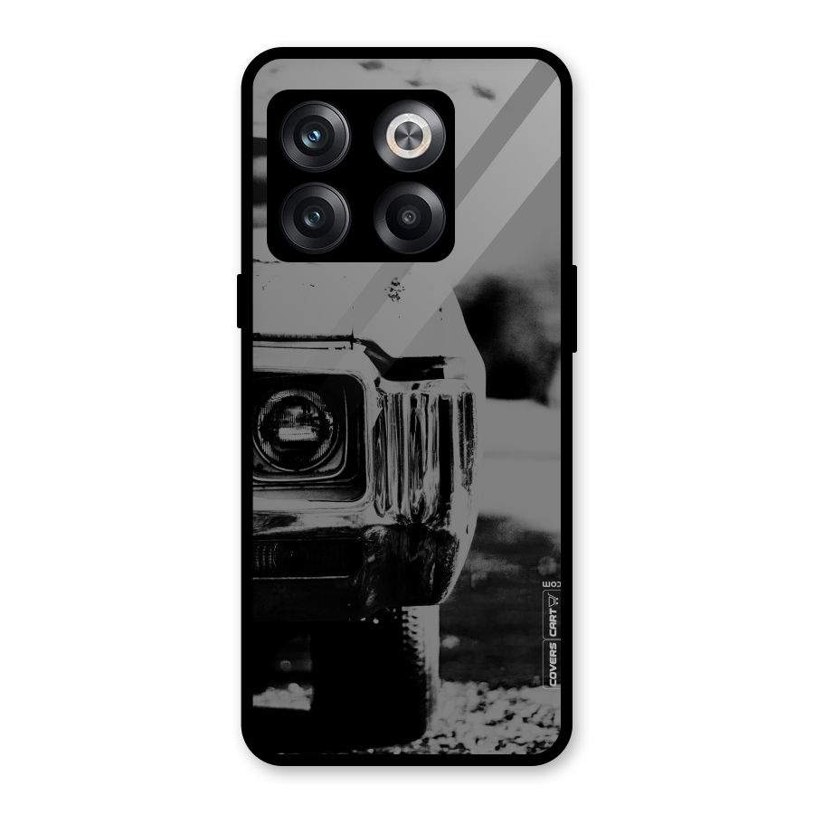 Vintage Car Black and White Glass Back Case for OnePlus 10T