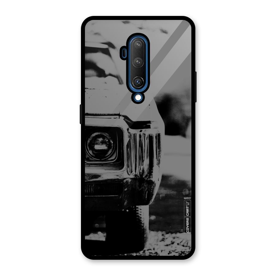 Vintage Car Black and White Glass Back Case for OnePlus 7T Pro