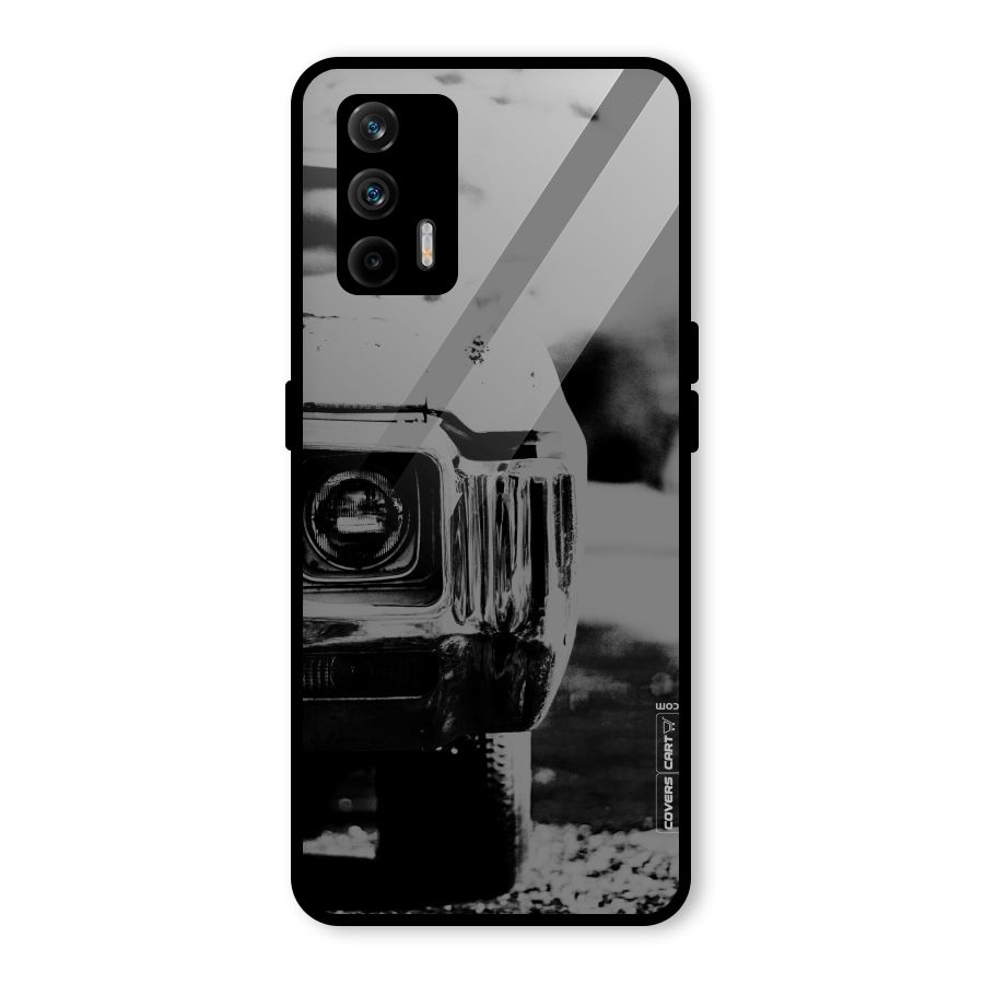 Vintage Car Black and White Glass Back Case for Realme GT 5G