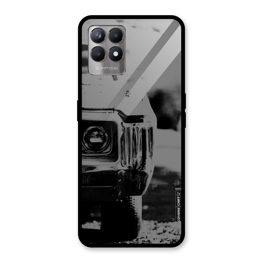 Vintage Car Black and White Glass Back Case for Realme Narzo 50