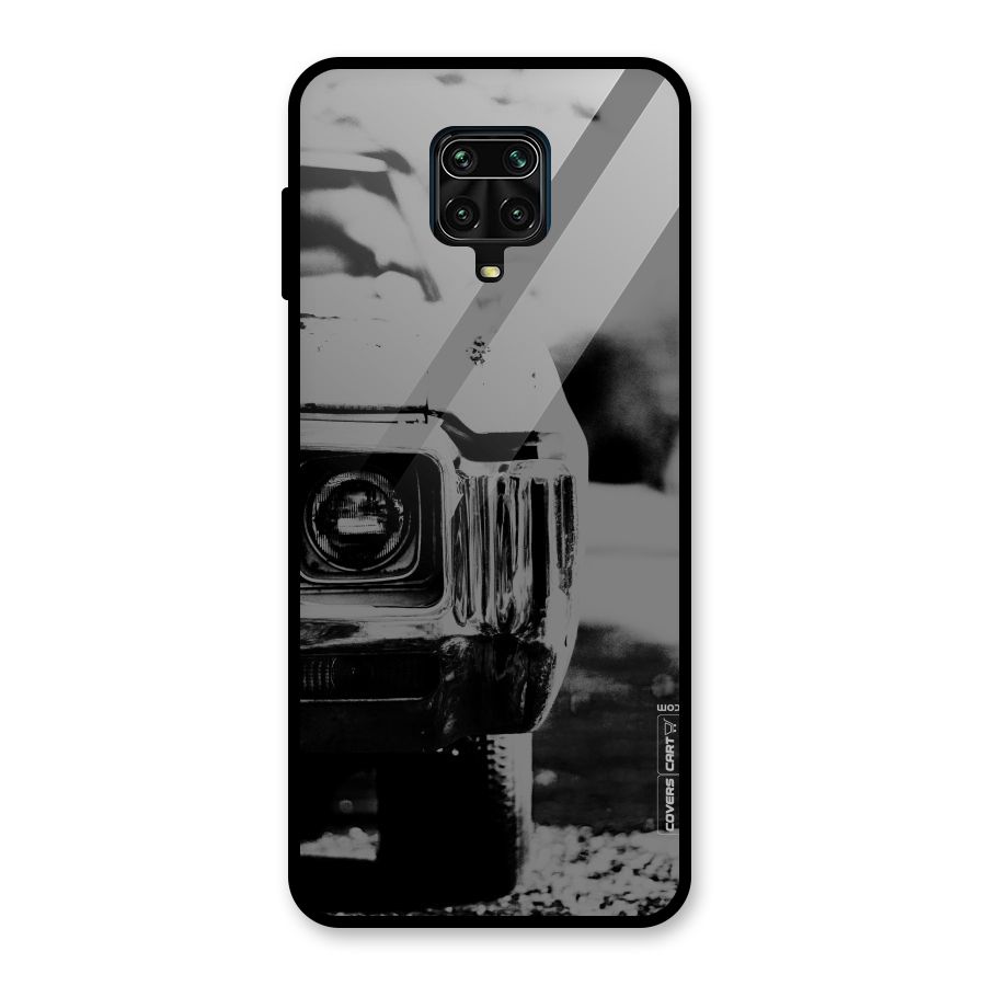 Vintage Car Black and White Glass Back Case for Redmi Note 10 Lite