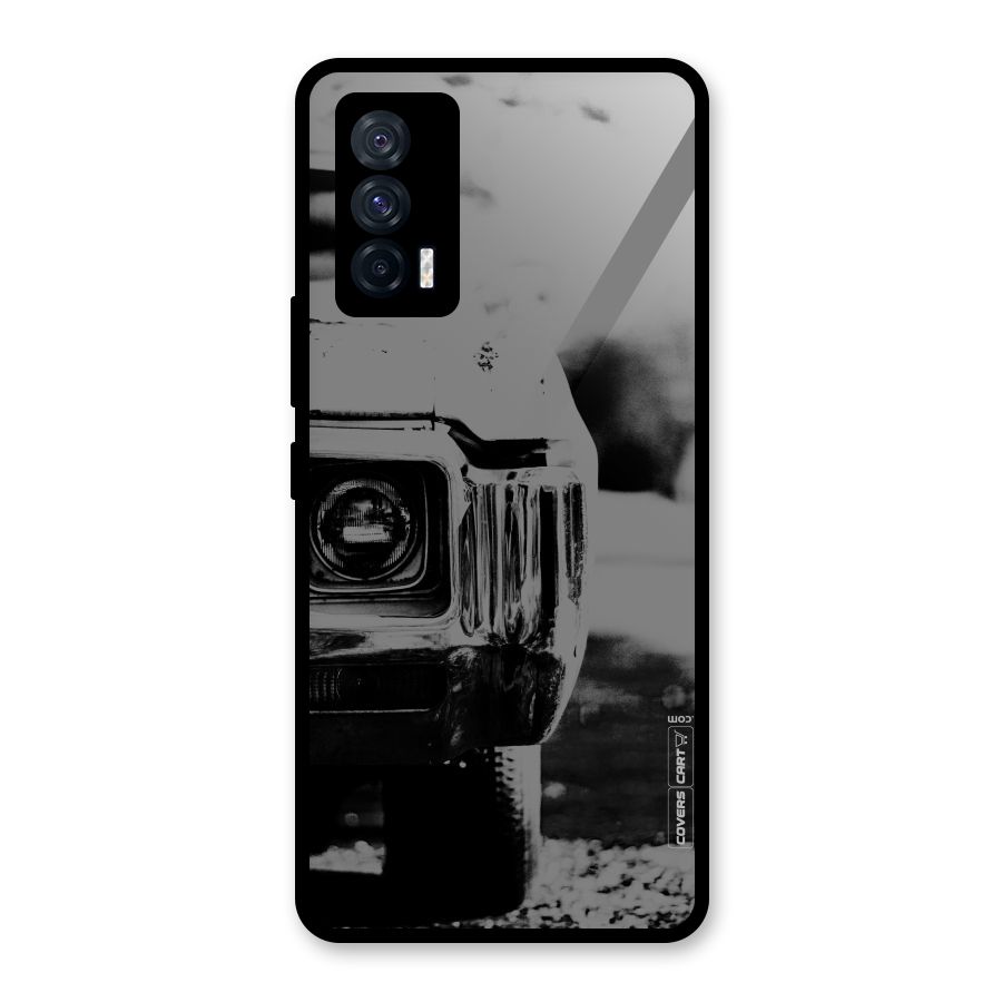 Vintage Car Black and White Glass Back Case for Vivo iQOO 7 5G
