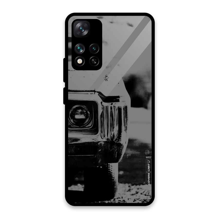 Vintage Car Black and White Glass Back Case for Xiaomi 11i 5G