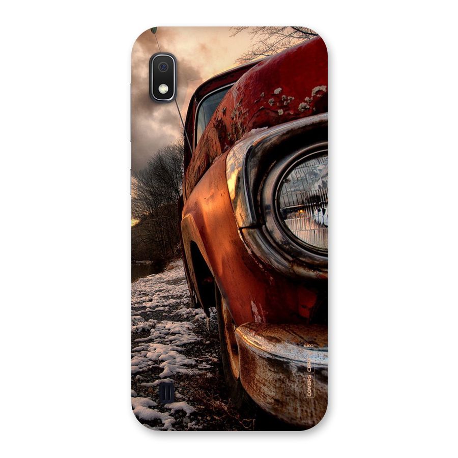 Vintage Car Headlight Back Case for Galaxy A10
