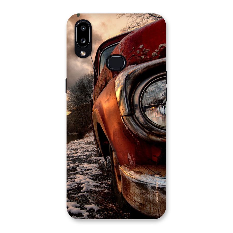 Vintage Car Headlight Back Case for Galaxy A10s