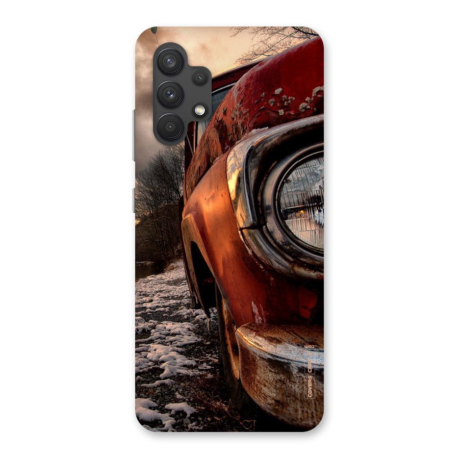 Vintage Car Headlight Back Case for Galaxy A32