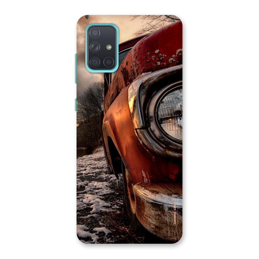 Vintage Car Headlight Back Case for Galaxy A71