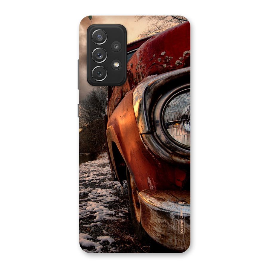 Vintage Car Headlight Back Case for Galaxy A72