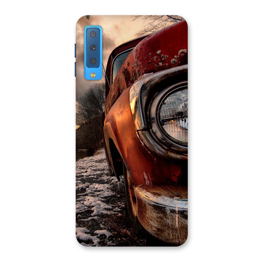 Vintage Car Headlight Back Case for Galaxy A7 (2018)