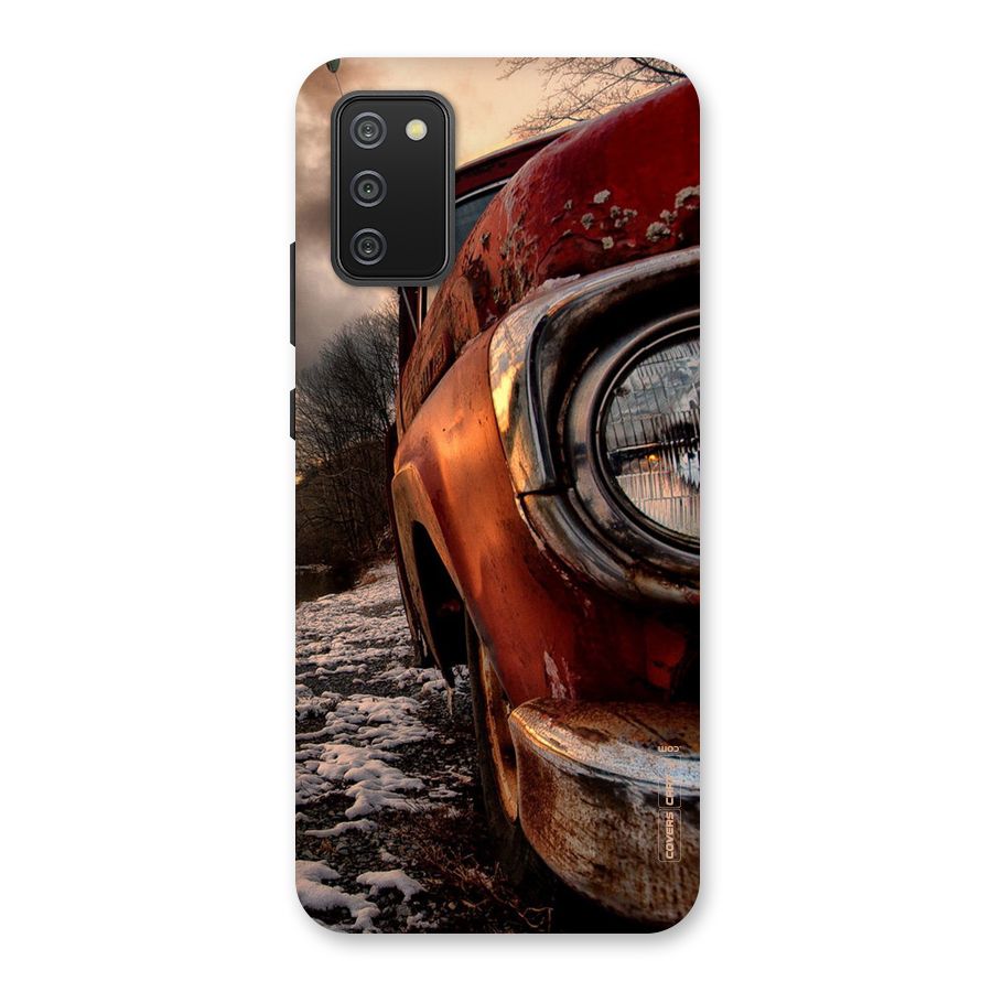 Vintage Car Headlight Back Case for Galaxy F02s