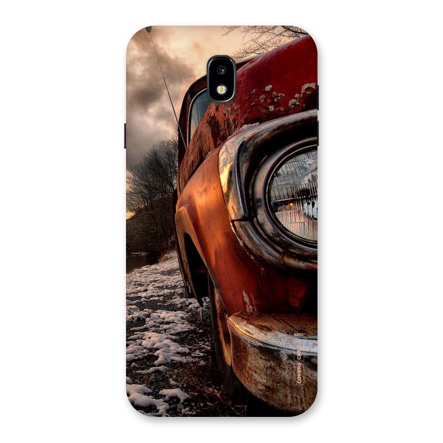 Vintage Car Headlight Back Case for Galaxy J7 Pro