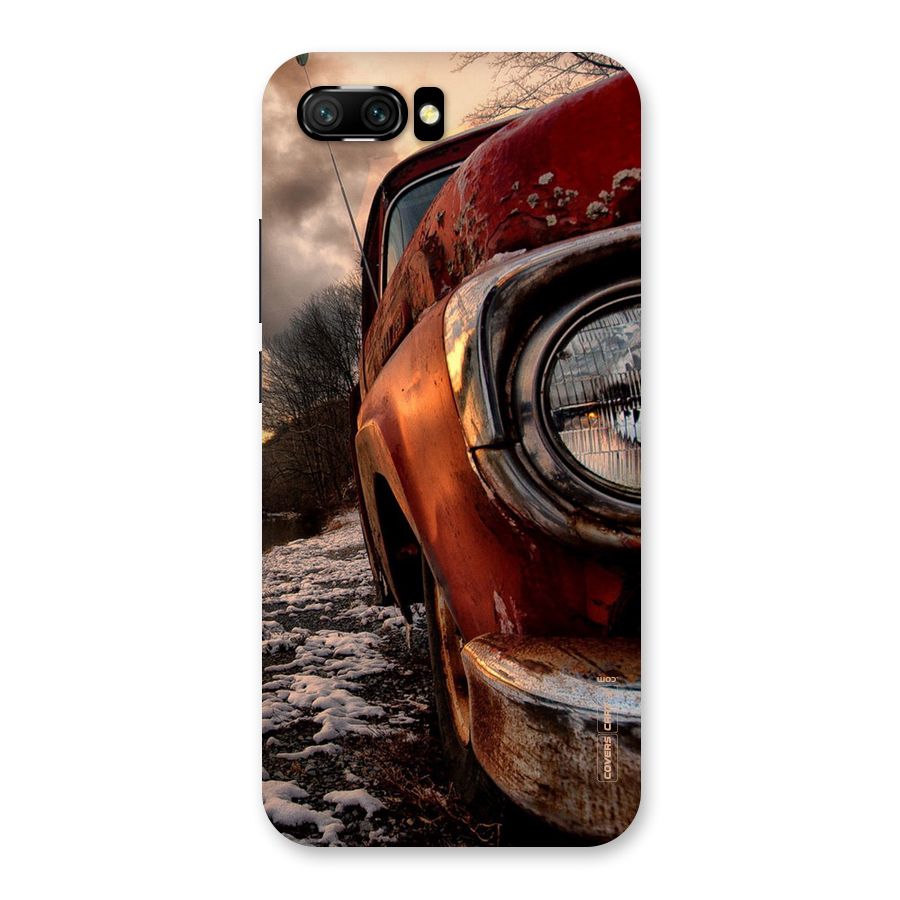 Vintage Car Headlight Back Case for Honor 10