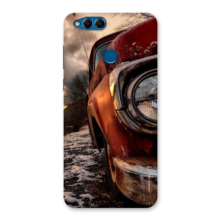 Vintage Car Headlight Back Case for Honor 7X